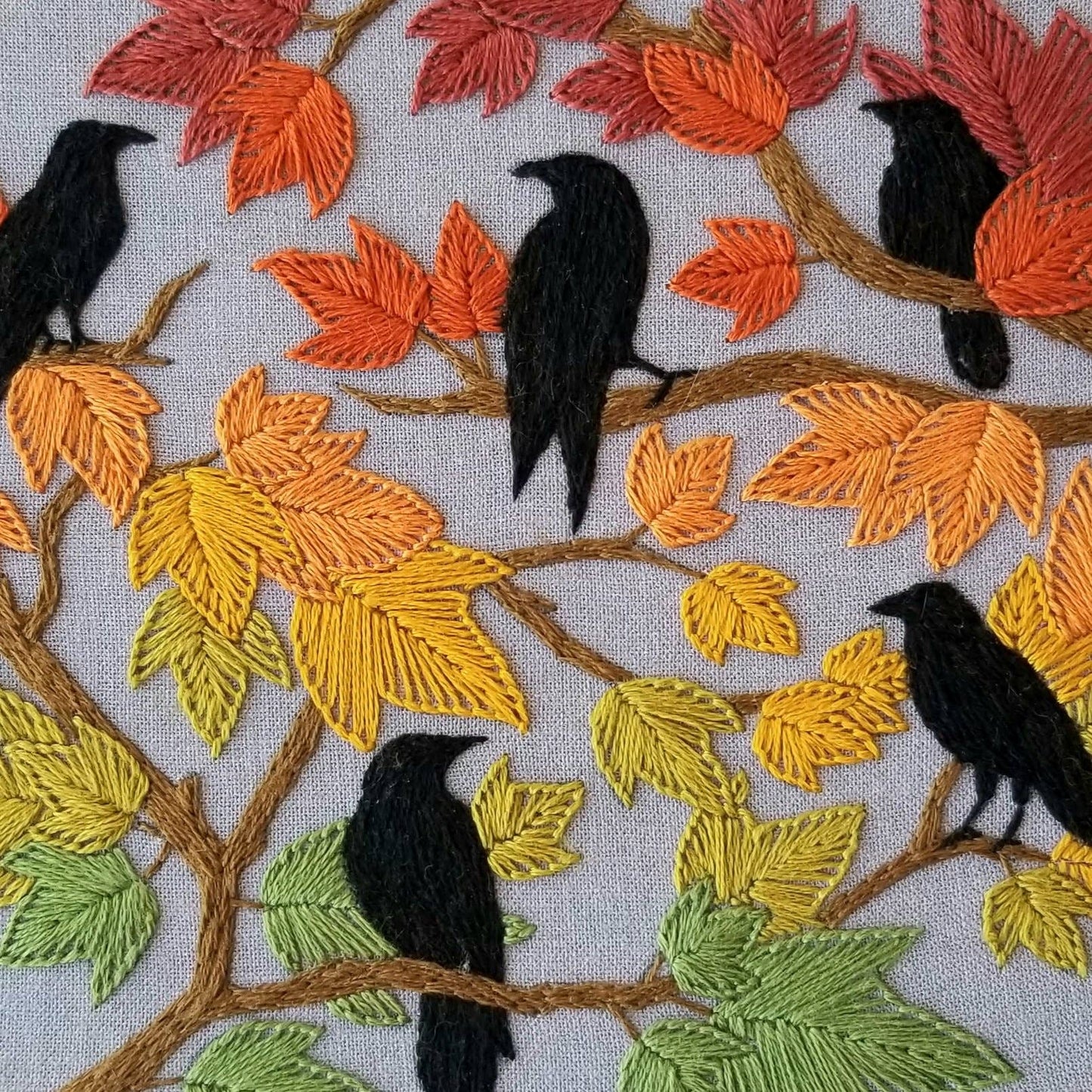 Autumn Birds Embroidery Kit