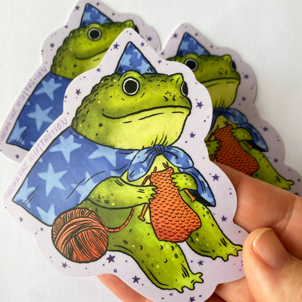 Frog Wizard Sticker