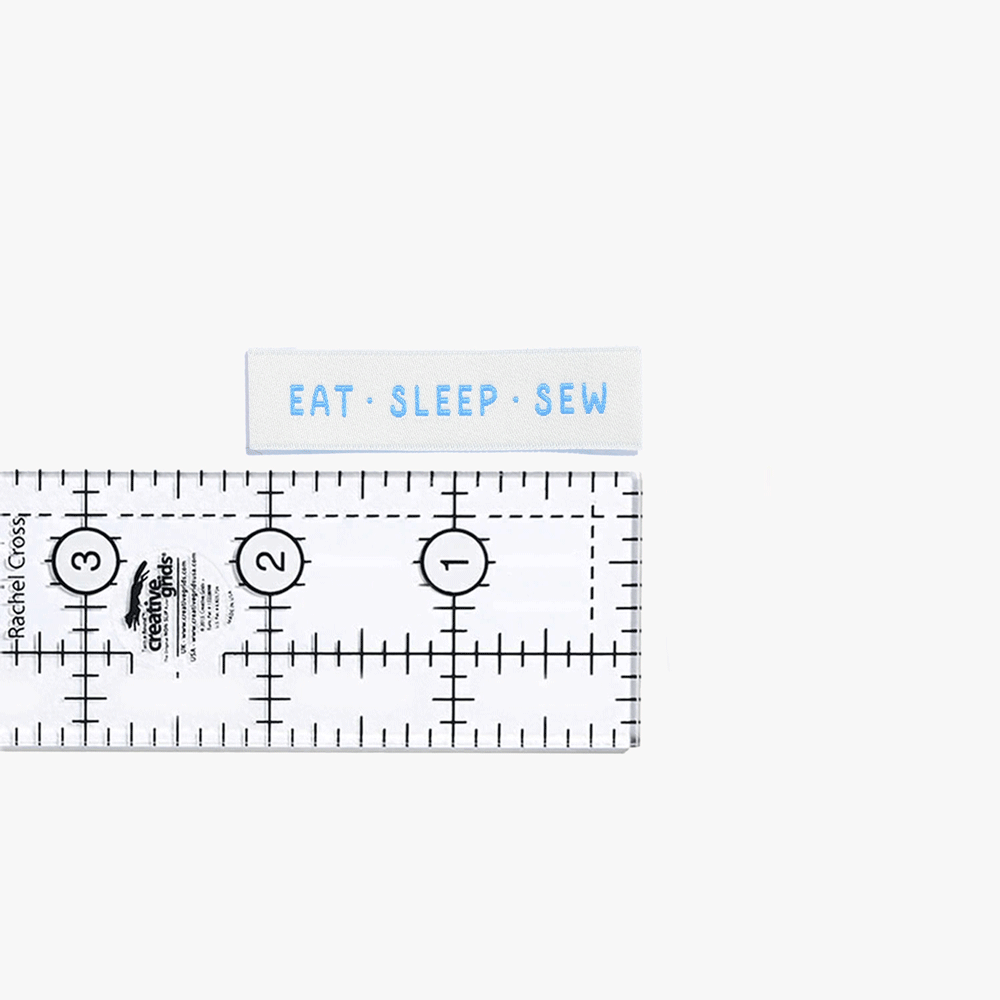 'Eat Sleep Sew' Woven Sewing Labels | 6 pack