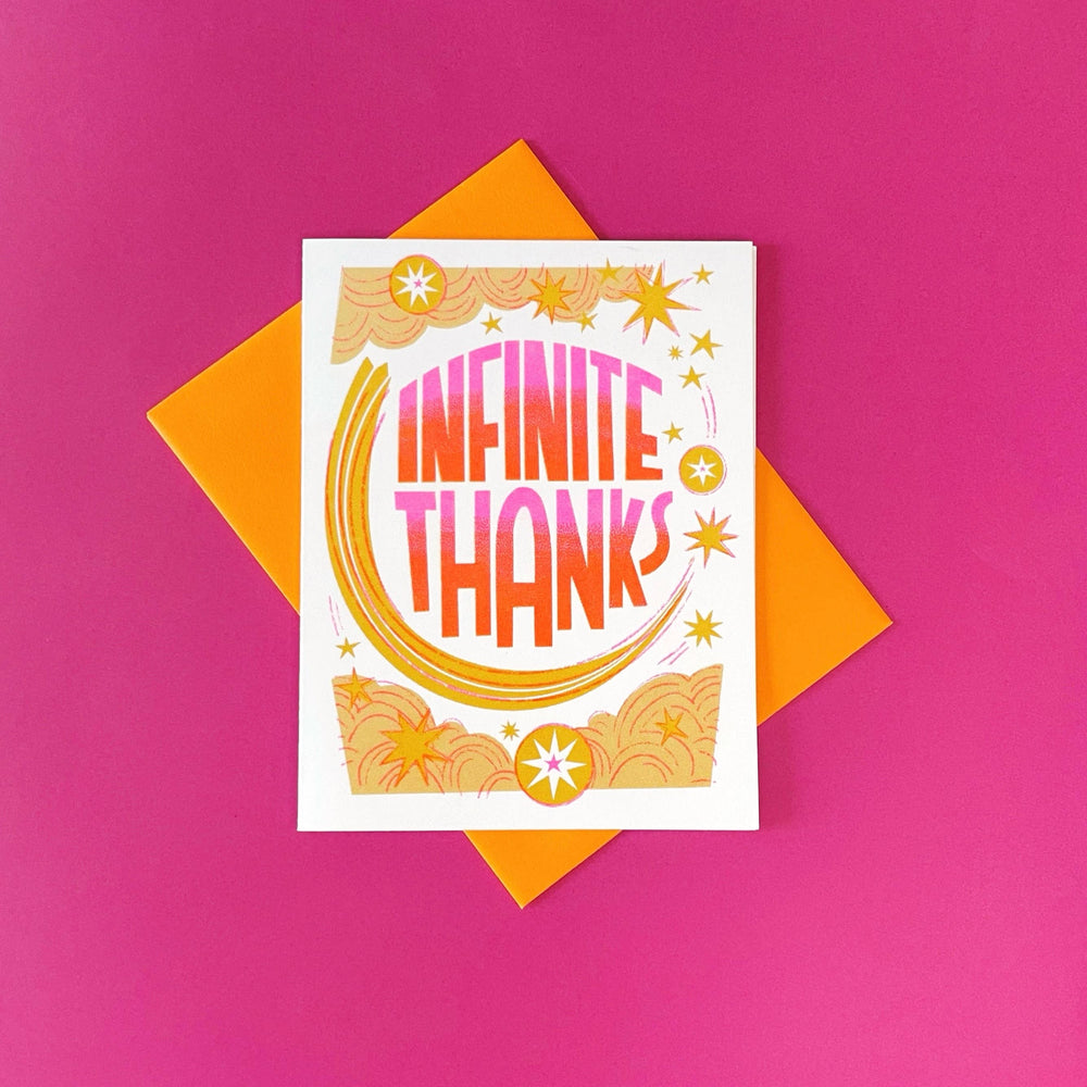 Infinite Thanks - Risograph Thank You Card 