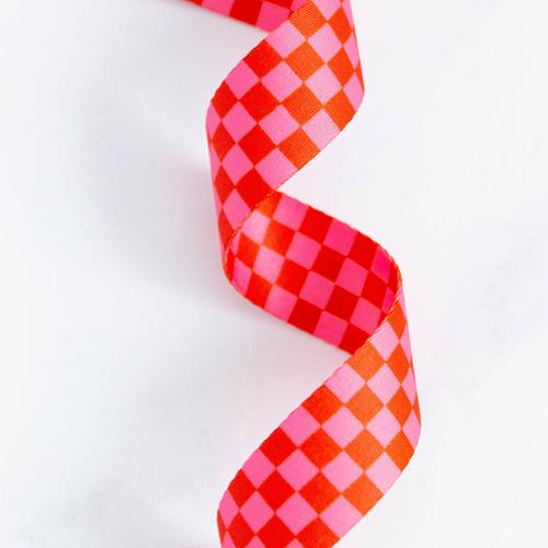 RSS Webbing 1.5" - Checker Strawberry