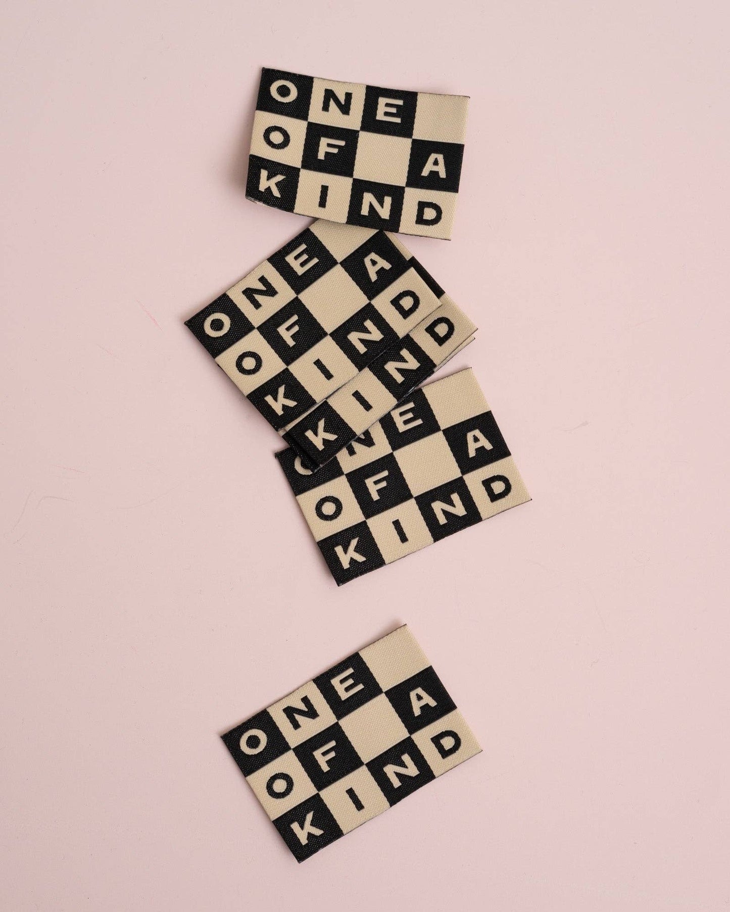 One of a Kind Checkerboard Large Sewing Labels (6 pack)