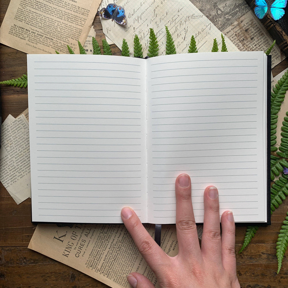 
                      
                        The Grimoire - B6 vegan lined notebook, 120gsm ivory paper
                      
                    