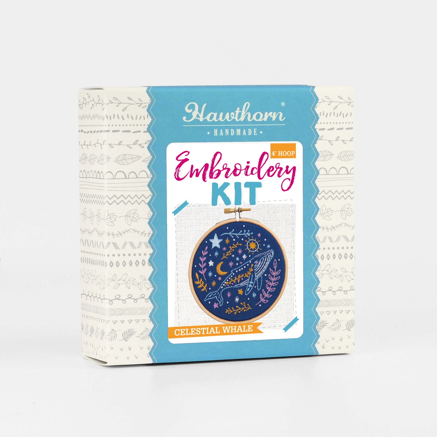 Celestial Whale Mini Embroidery Kit | Complete Craft Kit