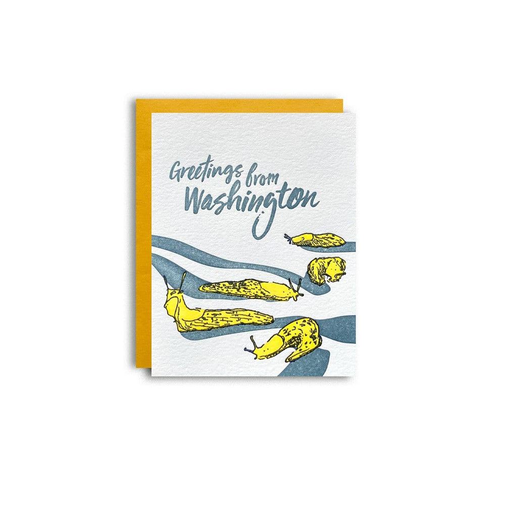 
                      
                        Greeting from Washington Slugs - Letterpress Greeting Card
                      
                    