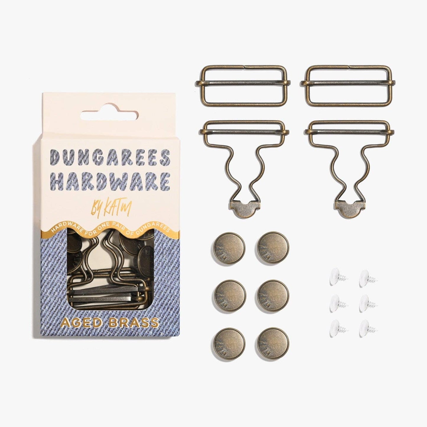 Dungarees Hardware Kit | Aged Brass