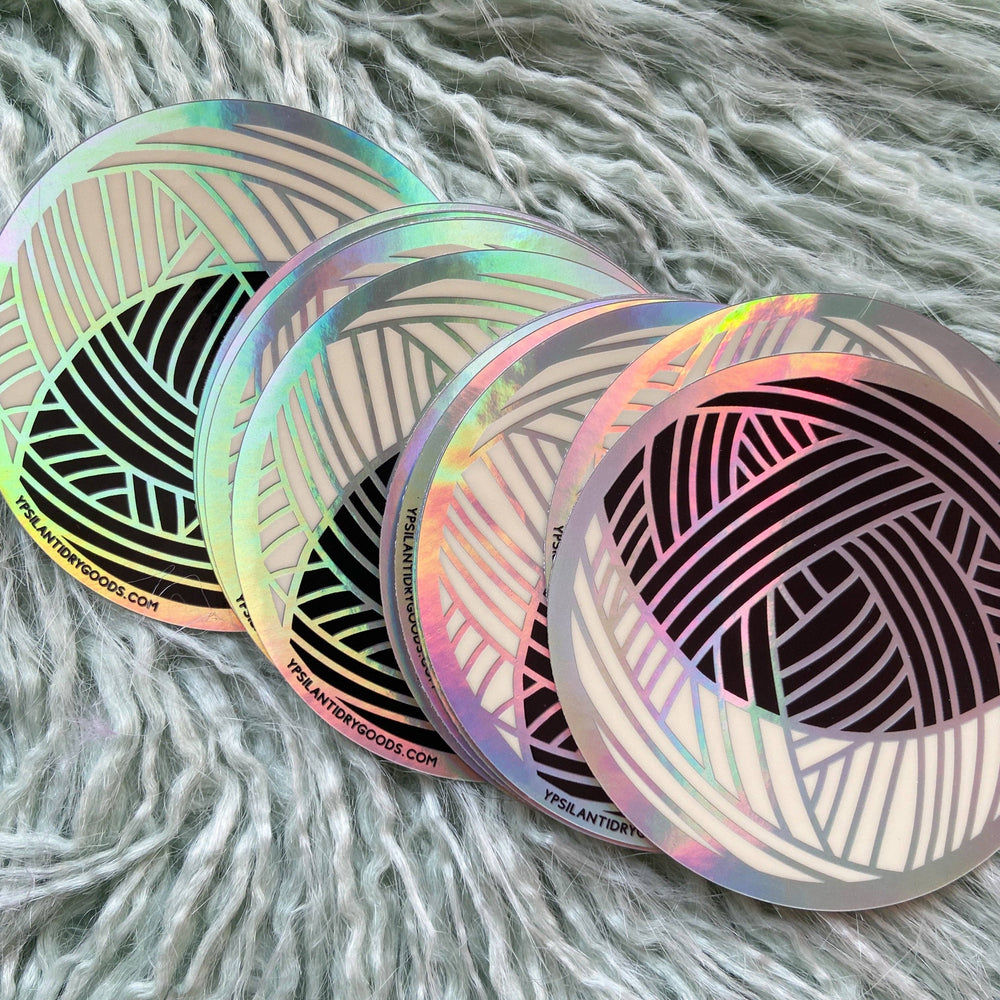 
                      
                        Knitting Moon Holographic Sticker
                      
                    