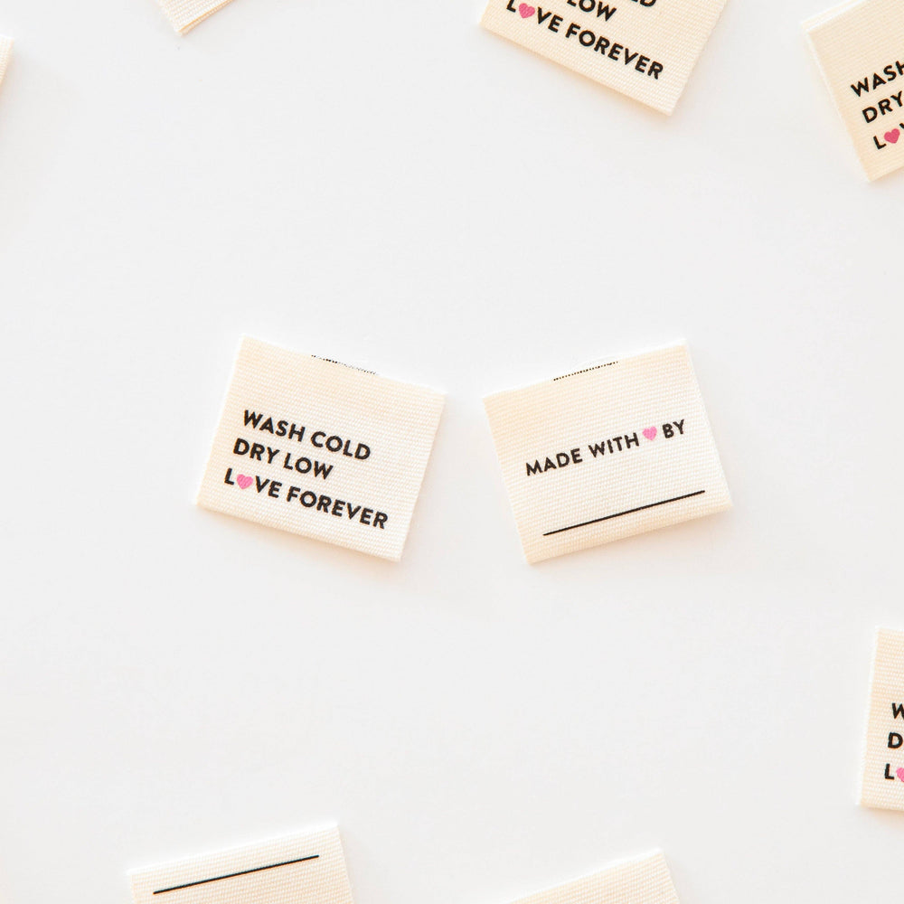 Wash Cold Dry Low Organic Cotton Woven Sewing Labels (8)
