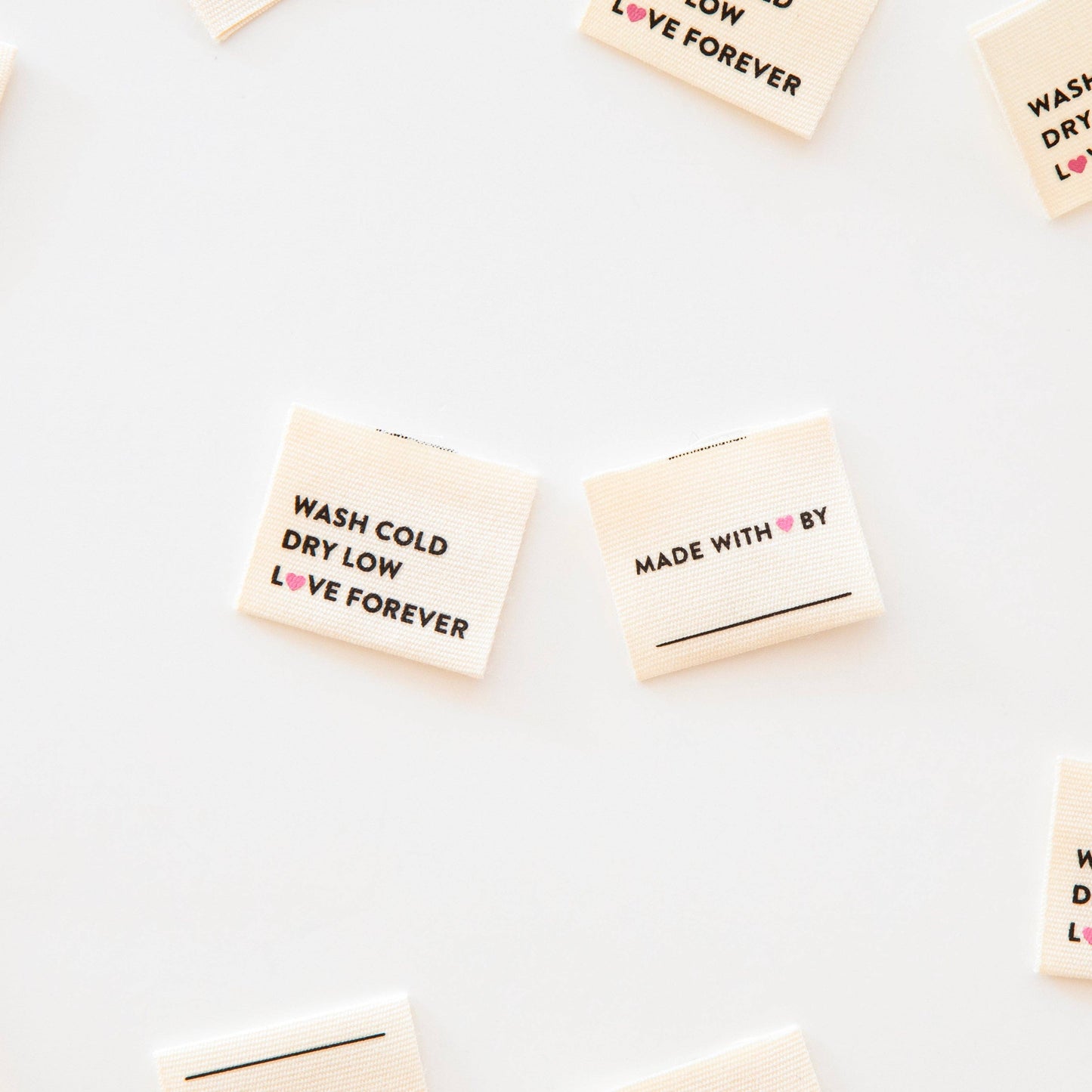 Wash Cold Dry Low Organic Cotton Woven Sewing Labels (8)