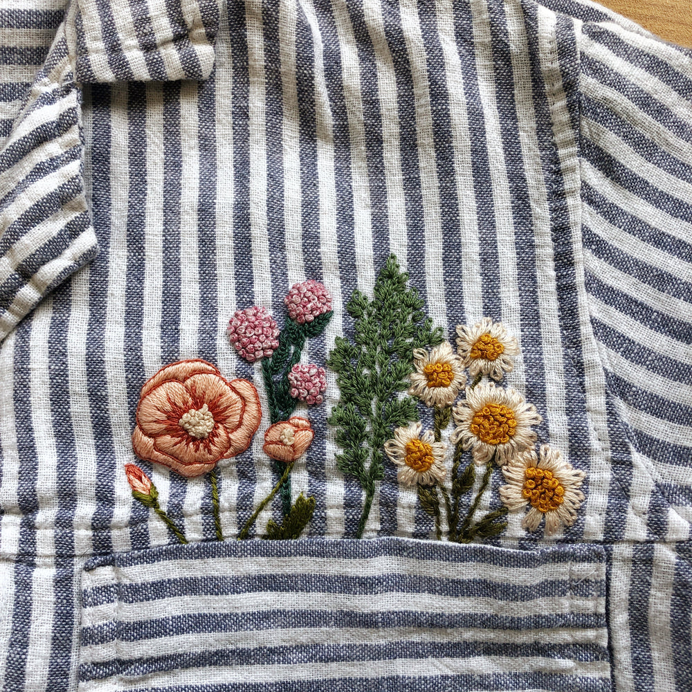 Flower Pocket Clothing Embroidery