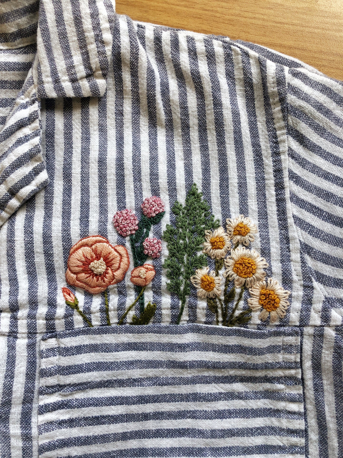 Flower Pocket Clothing Embroidery