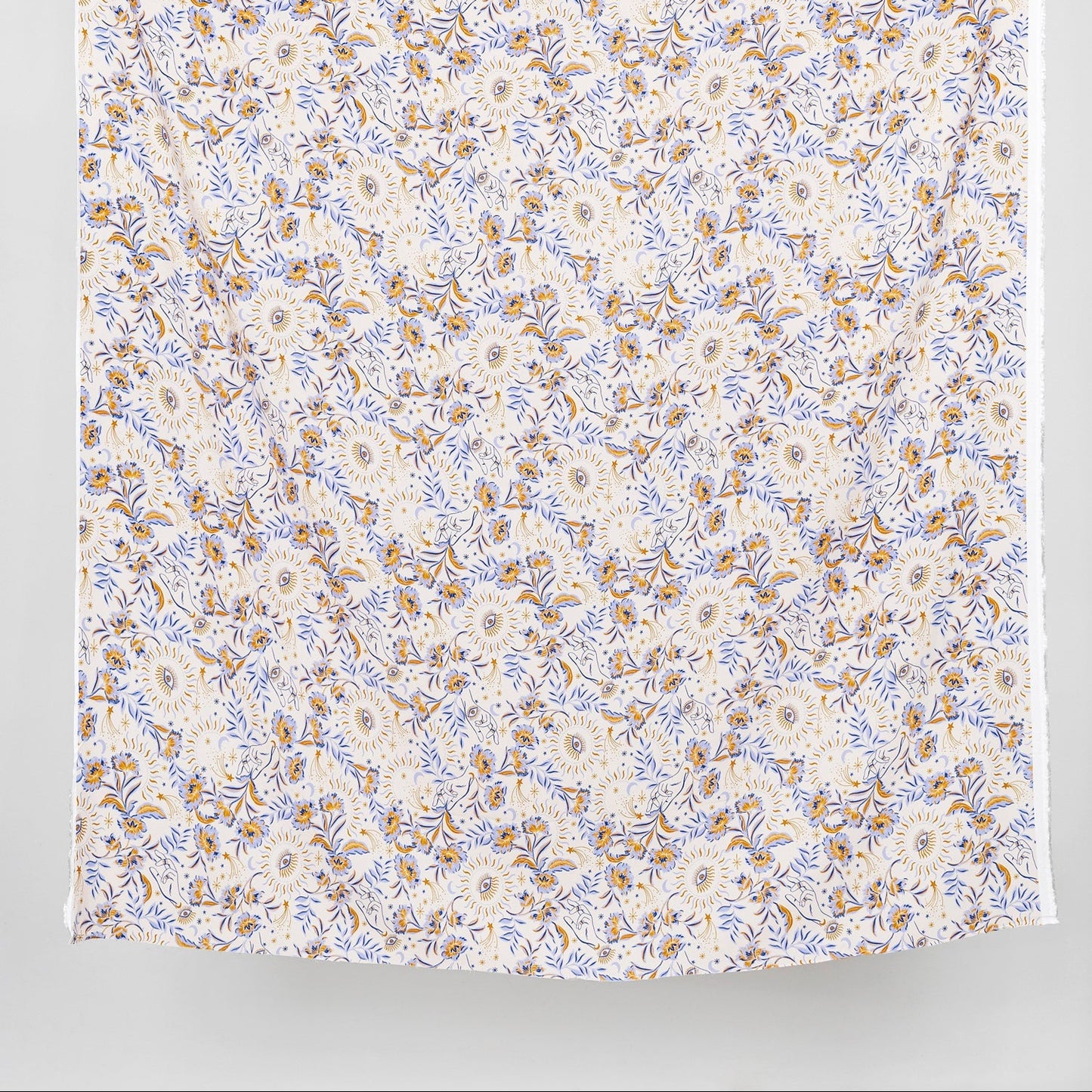 Ecovero Viscose - Amulet - Cream/Periwinkle/Ochre