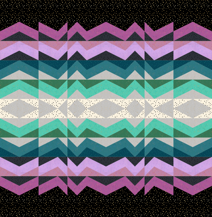 Rocky Coast Quilt Kit - City Pigeon Rocky Coast