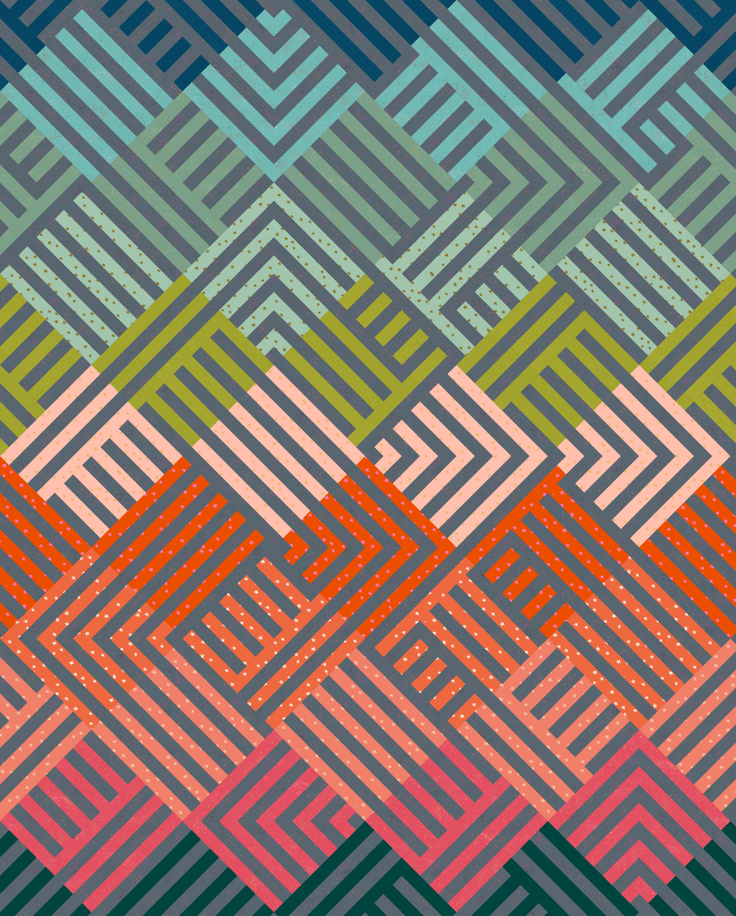 Interwoven Quilt Kit - Anemone Tickles