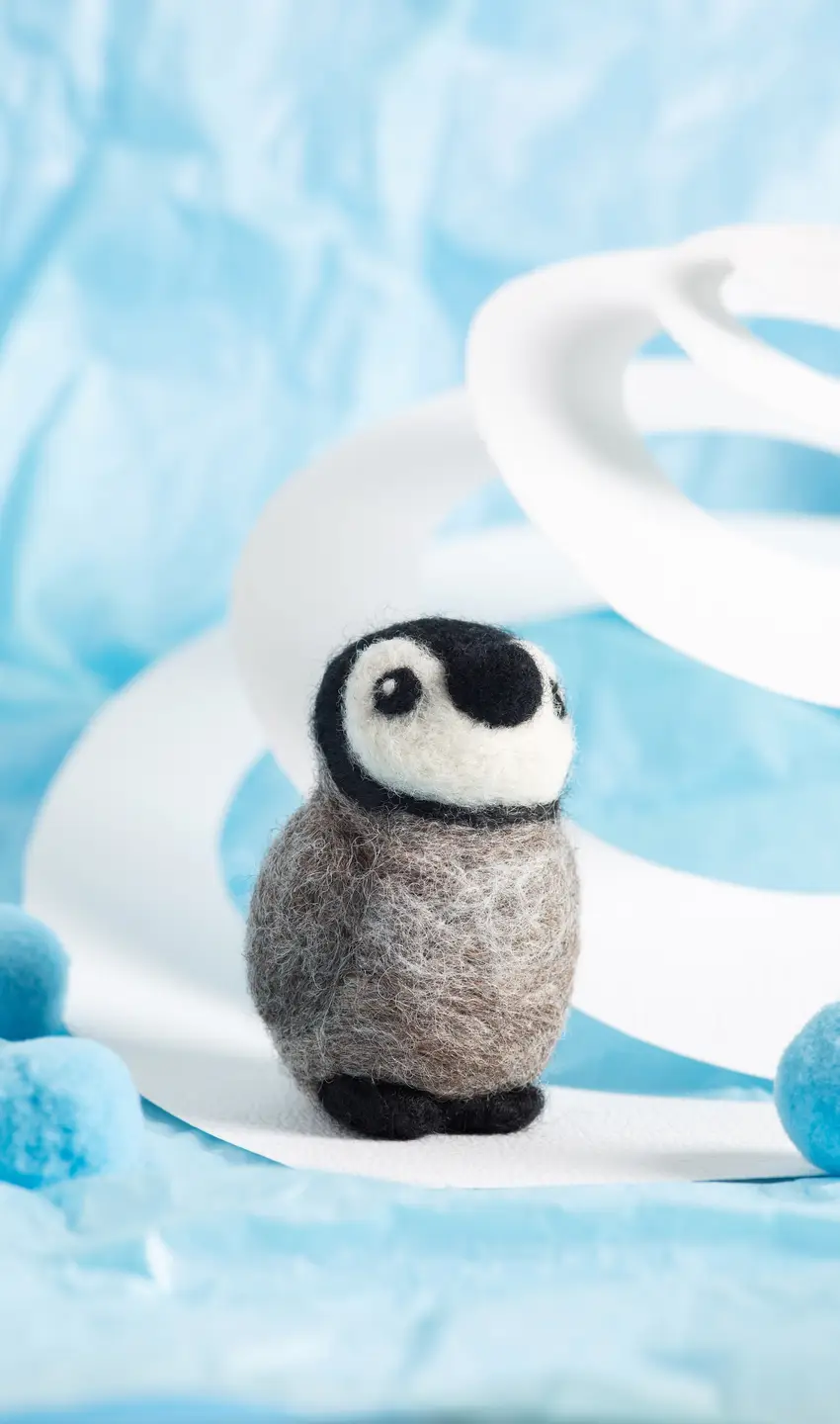 Baby Penguin Mini Needle Felting Kit