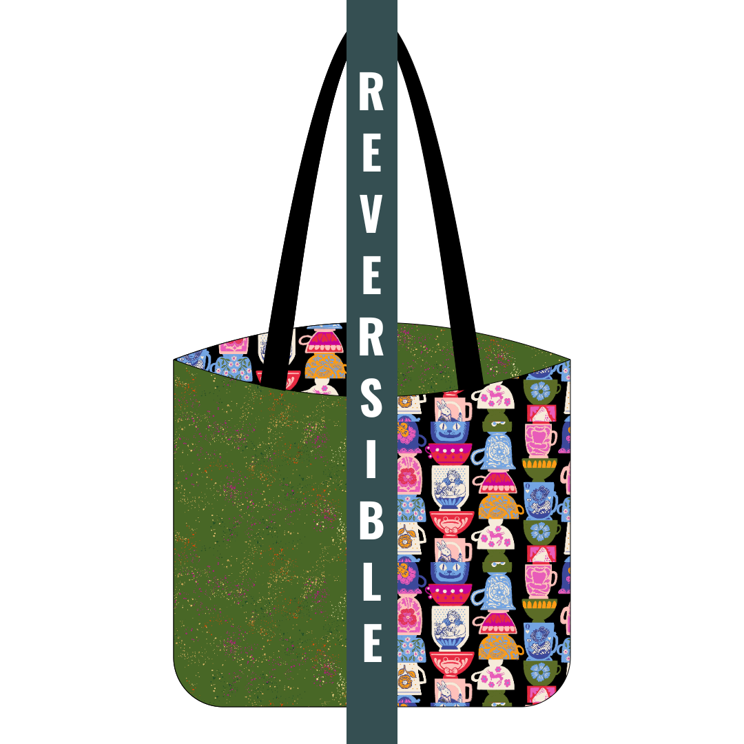 Black Tea Cups Sarah Green - Tote Kit - All Cotton