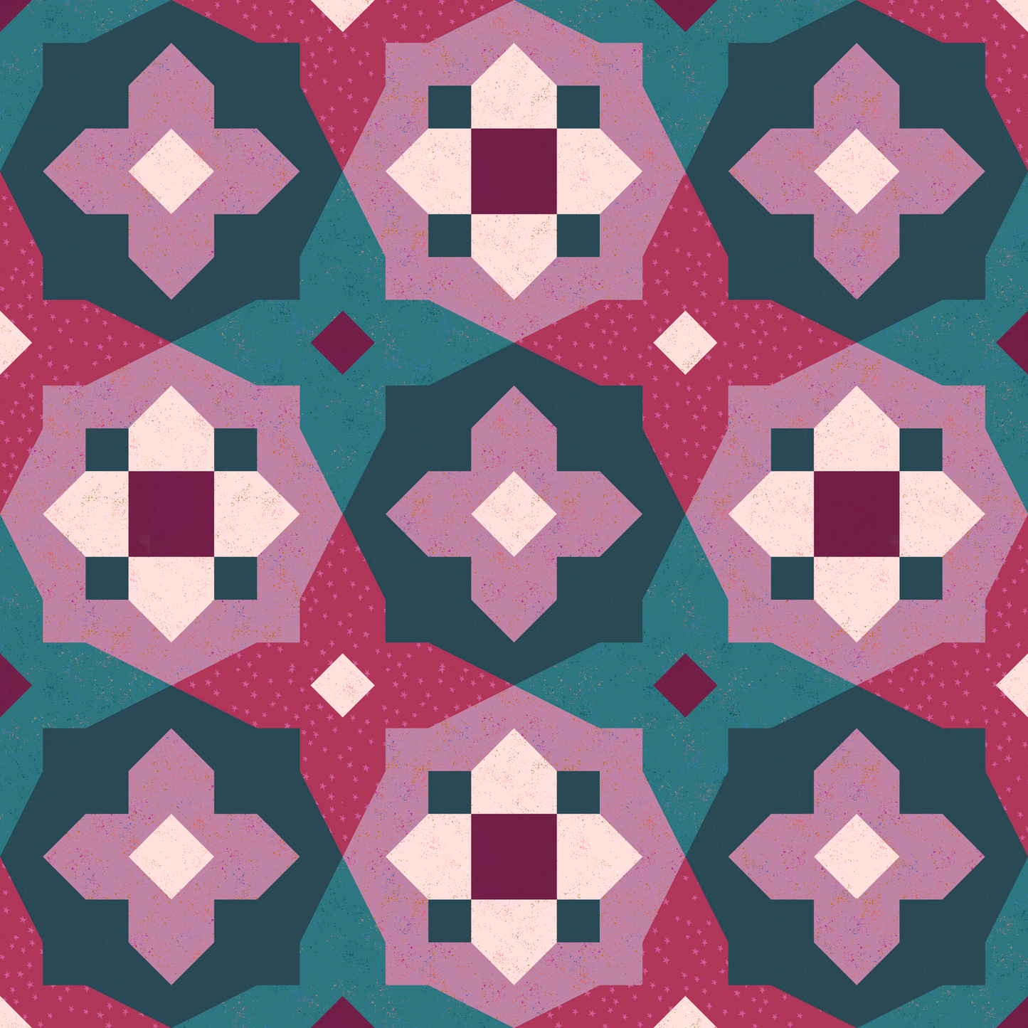 Garden Glow Quilt Kit - Bramble Flowers