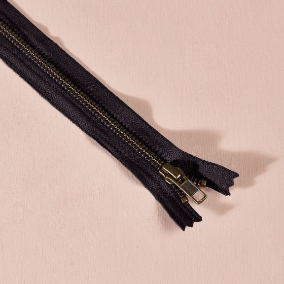 Atelier Brunette Brass Zipper - Black (30cm)