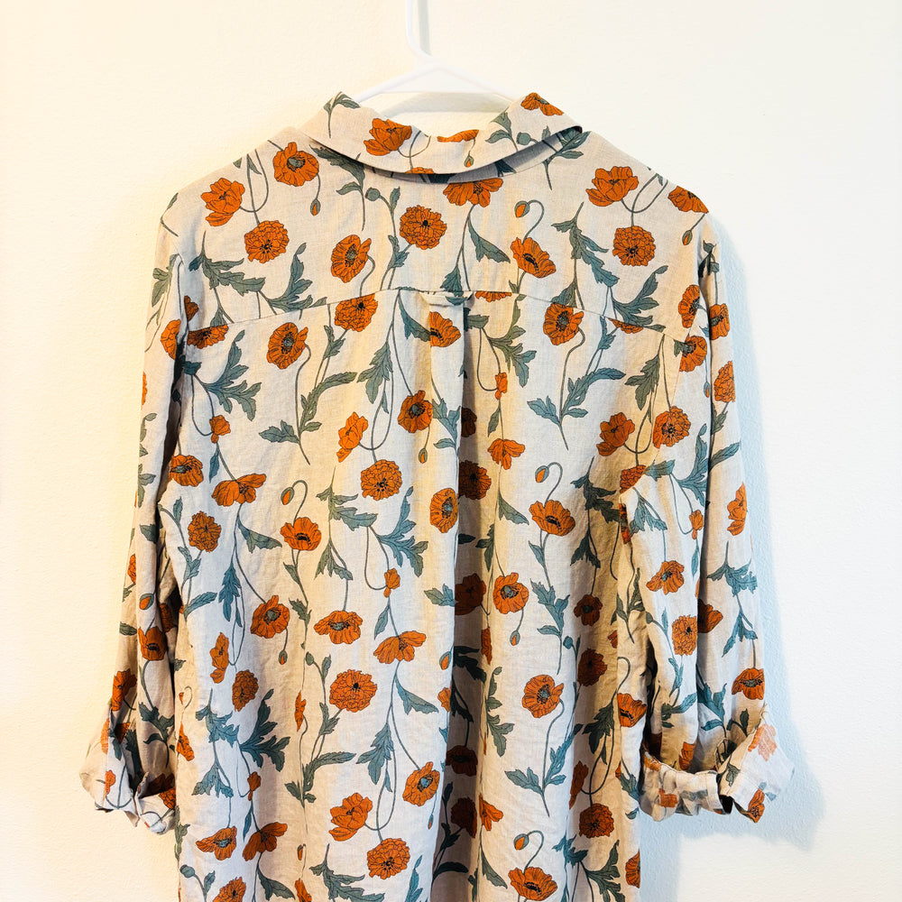 Cameron button up pattern from helens closet with the sleeves rolled