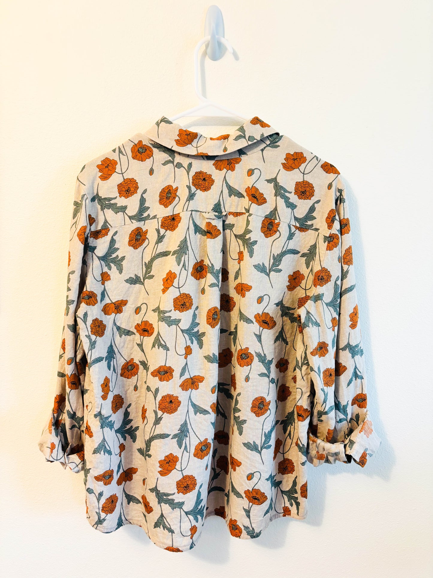 Cameron button up pattern from helens closet with the sleeves rolled