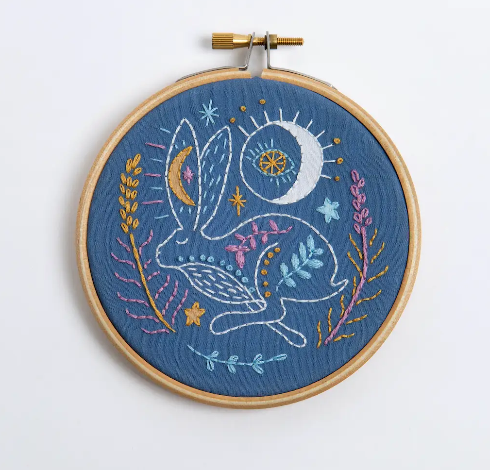 Celestial Hare Mini Embroidery Kit 