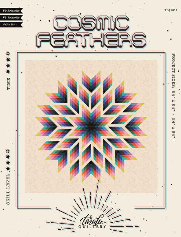 Cosmic Feathers Printed Quilt Pattern