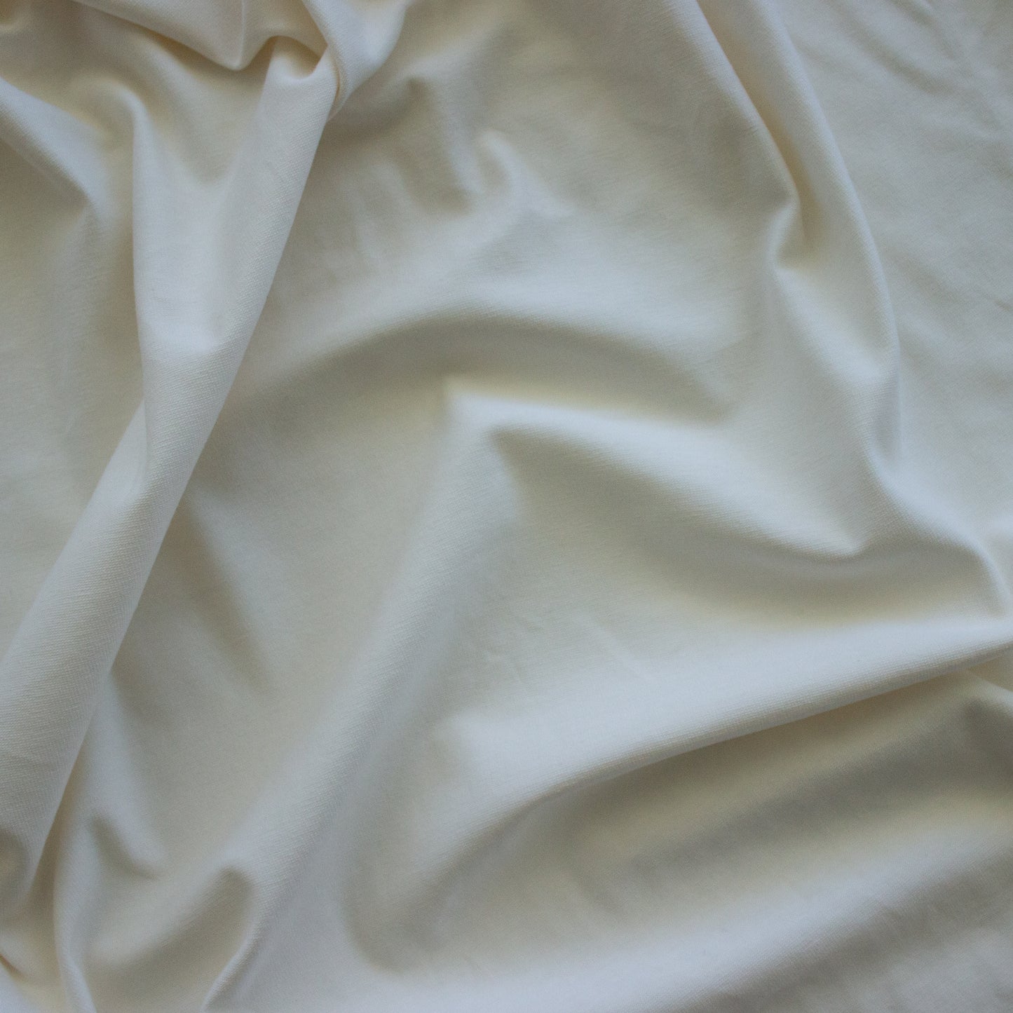 Organic Cotton Stretch Jersey - Creamy White