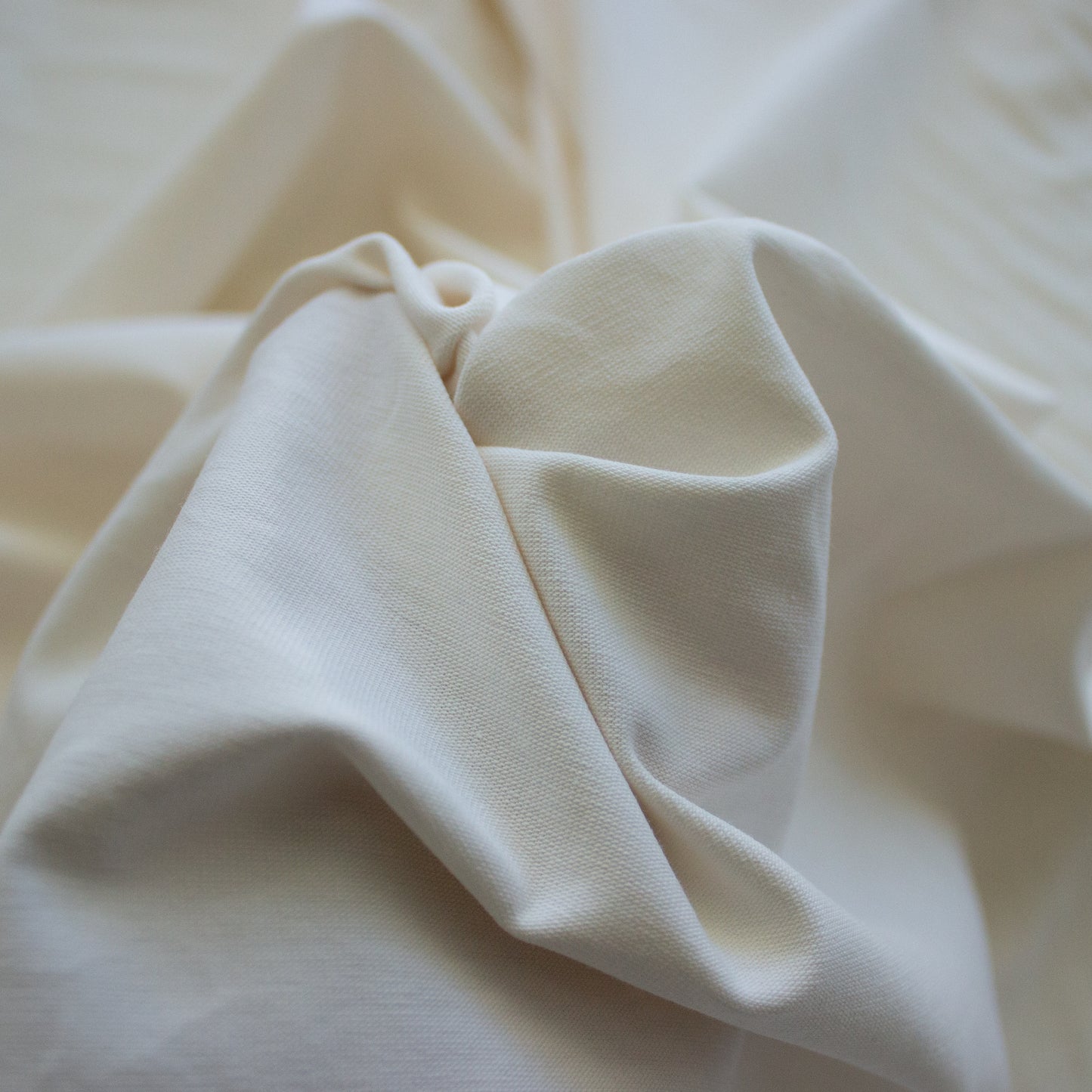 Organic Cotton Stretch Jersey - Creamy White