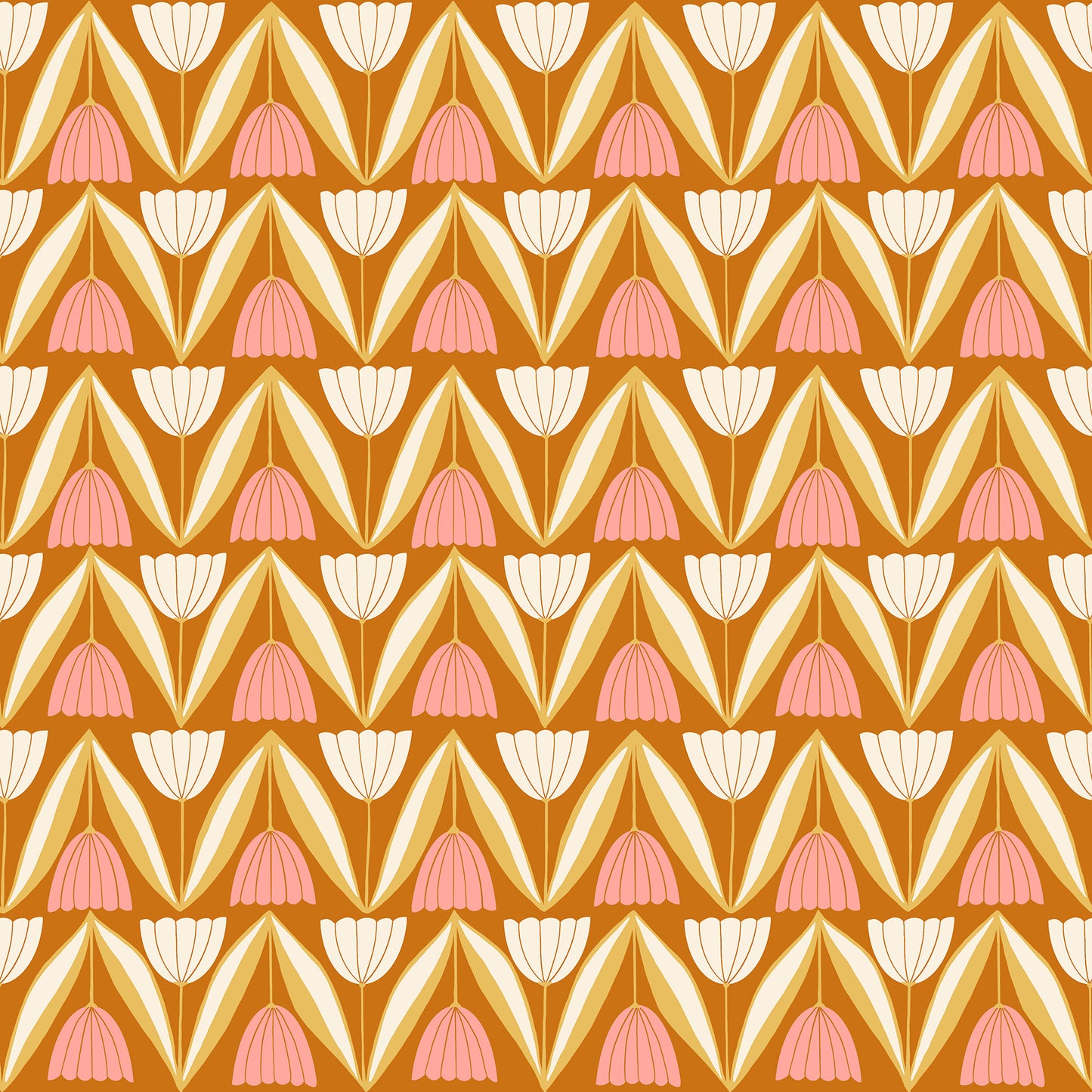 Endpaper - Tulips - Saddle