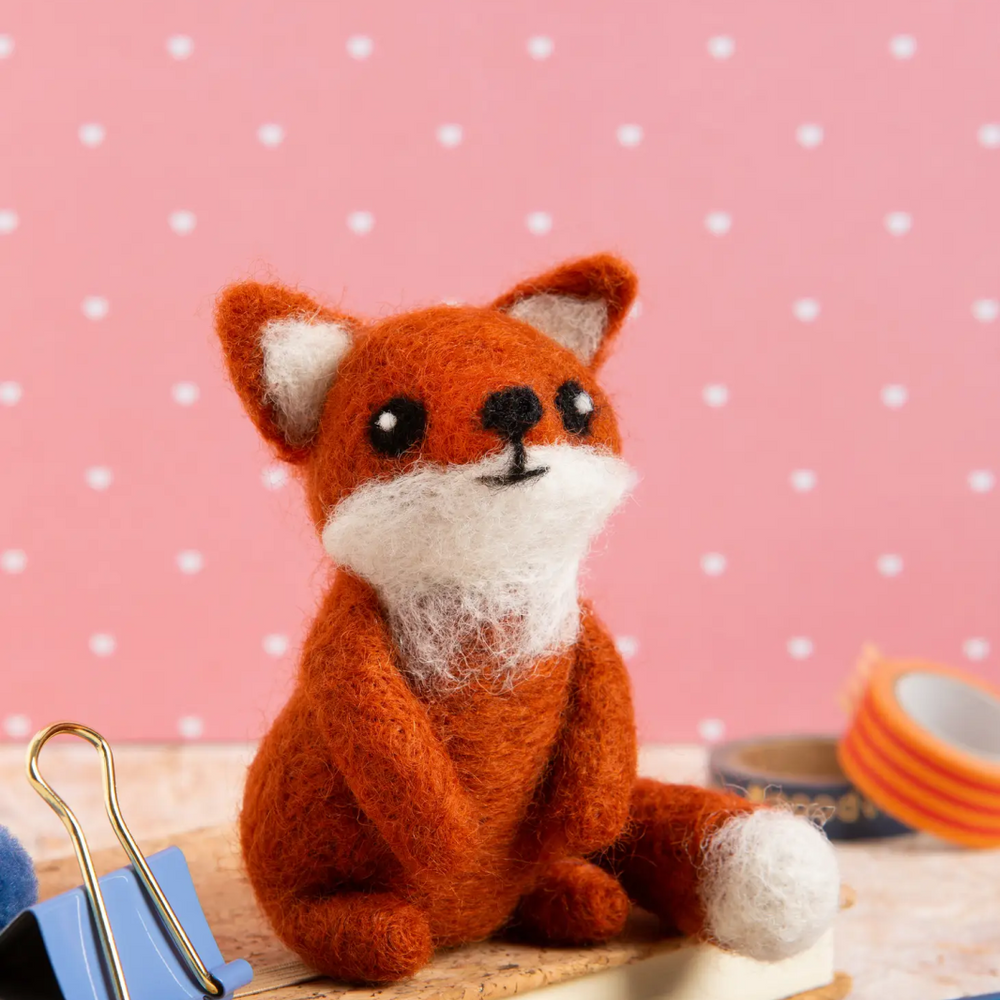 Fox Cub Mini Needle Felting Kit