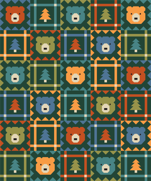 Grizzly Grove Quilt Kit - Coverish