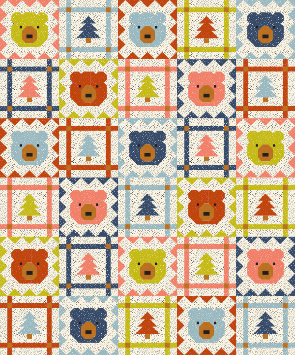 Grizzly Grove Quilt Kit - Starry