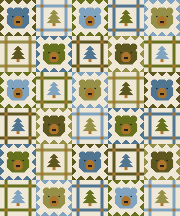 Grizzly Grove Quilt Kit - PNW