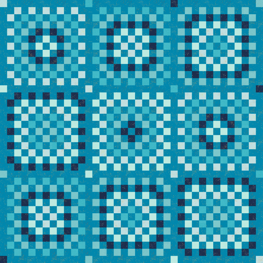 Market Exclusive - Granny Patch Quilt - Bright Blue