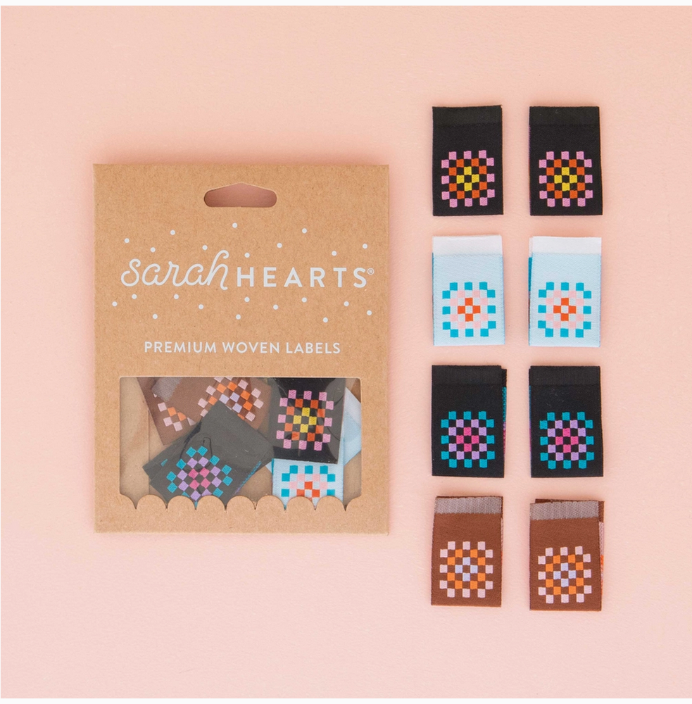 Woven Sewing Labels - Granny Square Multipack (set of 8) 