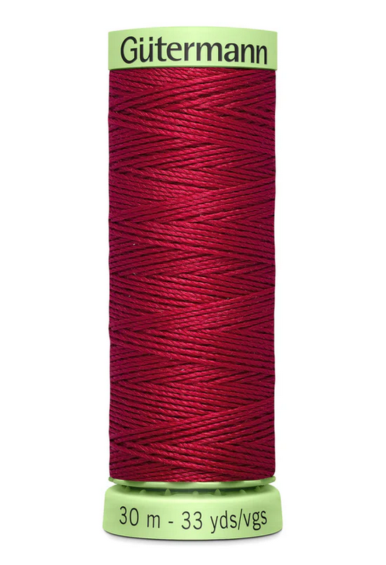 Gutermann Heavy Duty Top Stitching Thread - 12wt 33yds - Ruby Red (430)