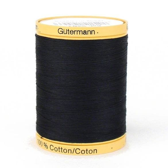 Gutermann Natural Cotton Thread - 50wt 876yds - Black (5201)