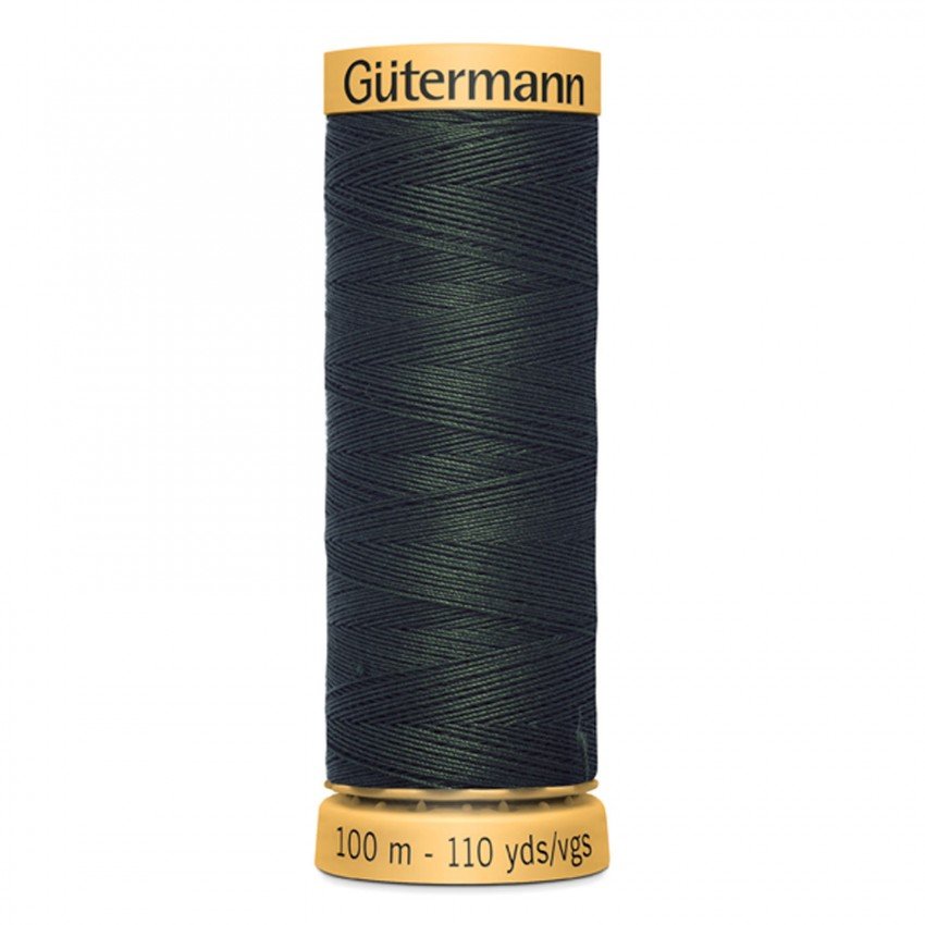 Gutermann Natural Cotton Thread - 50wt 110yds - Dark Spruce (8640)