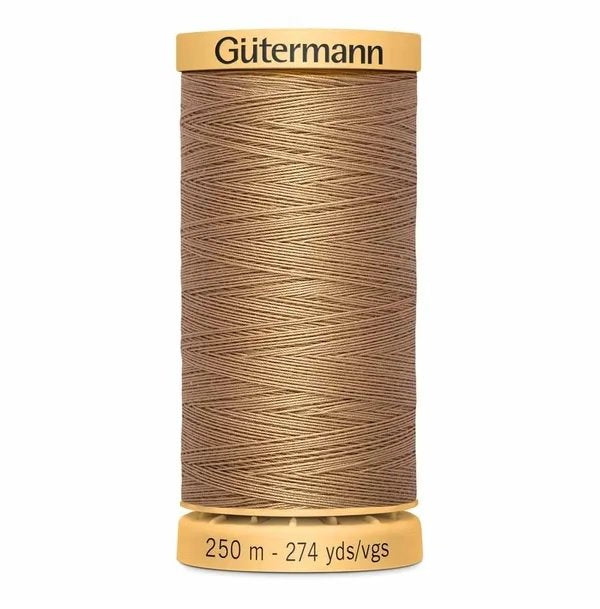 Gutermann Natural Cotton Thread - 50wt 274yds - Khaki (3880)