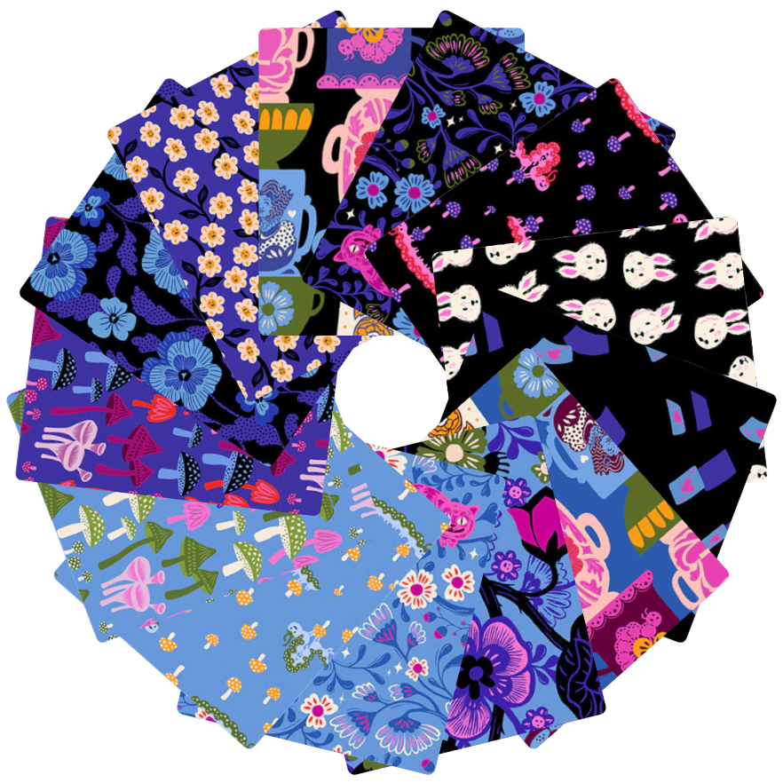 Hello Alice - Black and Blue - Fat Quarter Bundle (13pc)