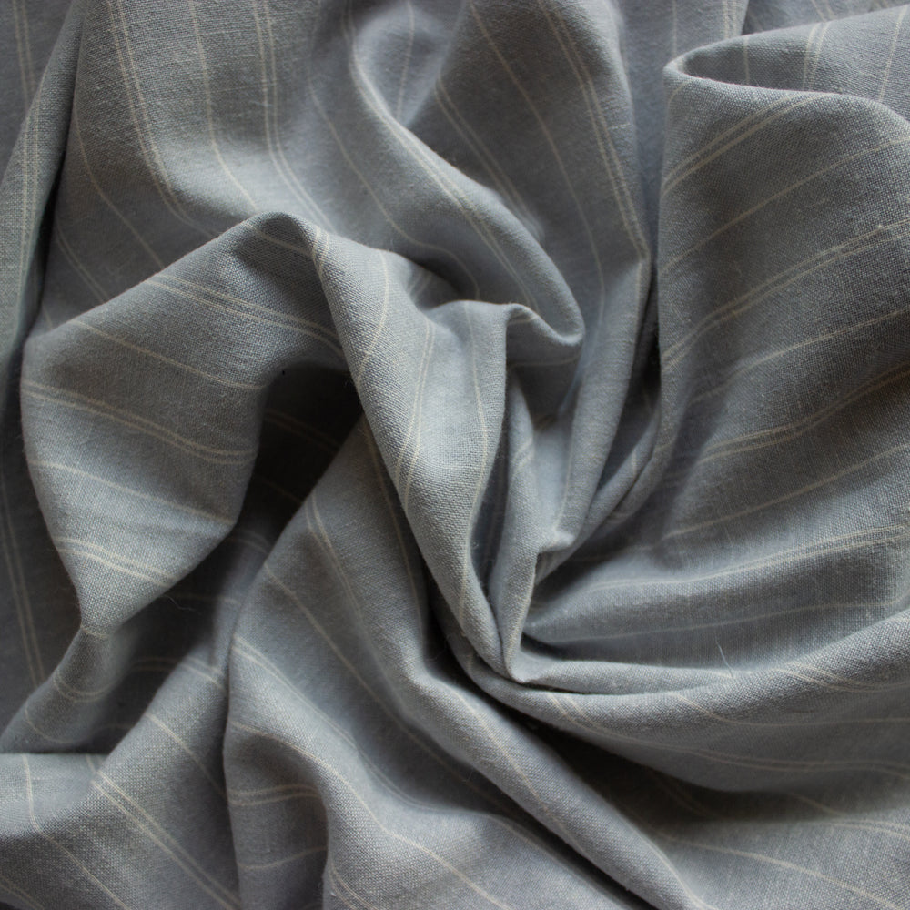 Hemp Chambray Stripe - Blue