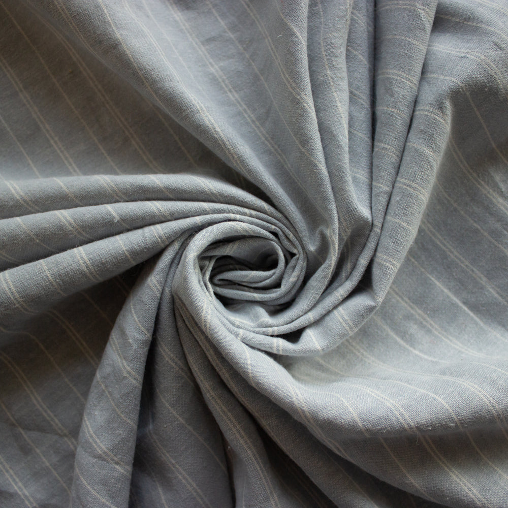 Hemp Chambray Stripe - Blue