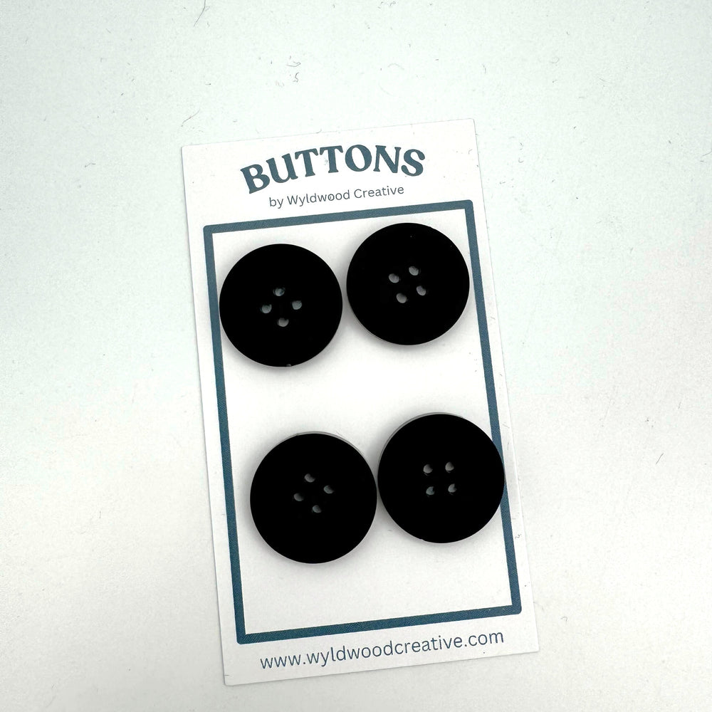 Solid Buttons - Black