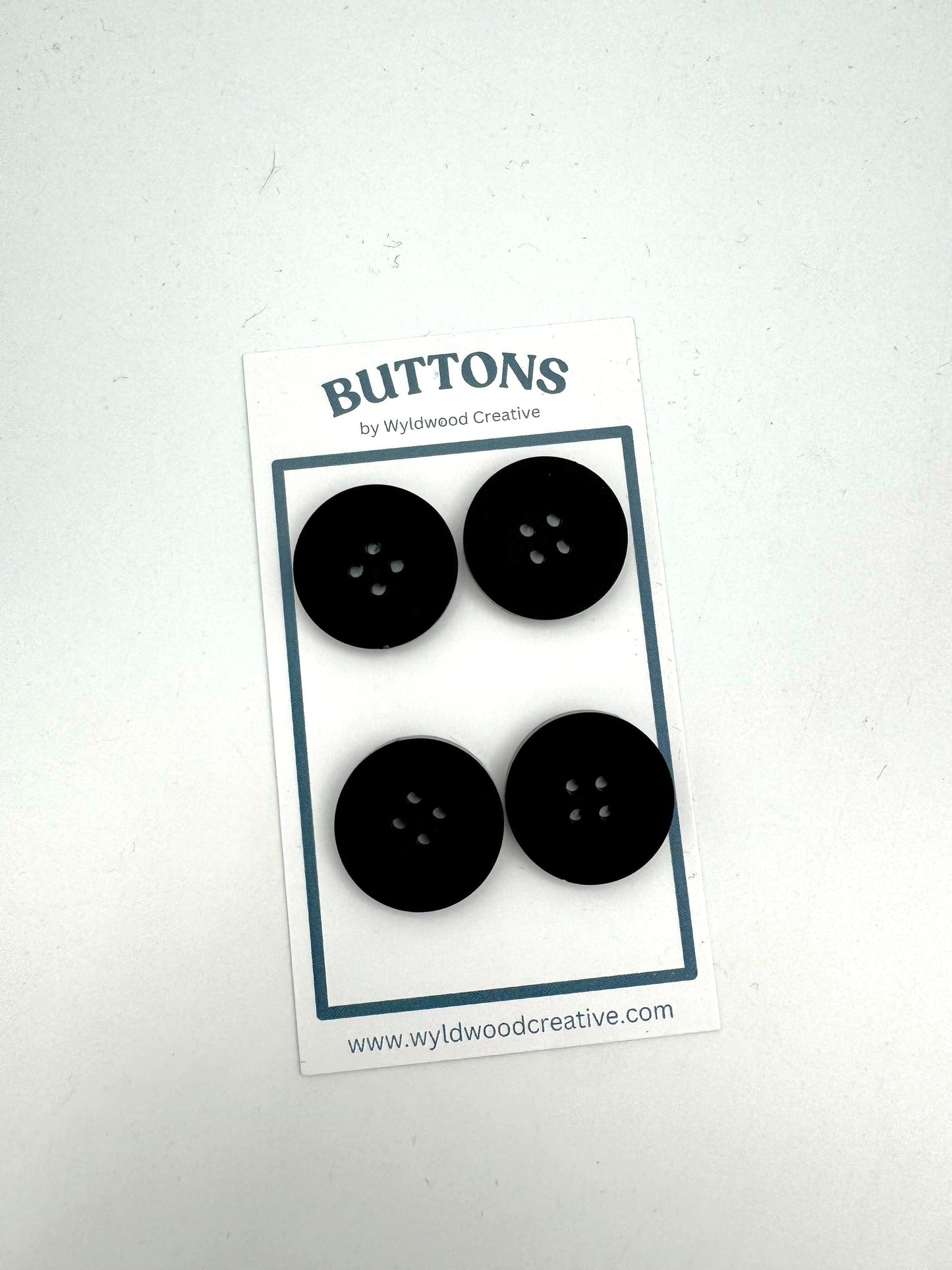 Solid Buttons - Black