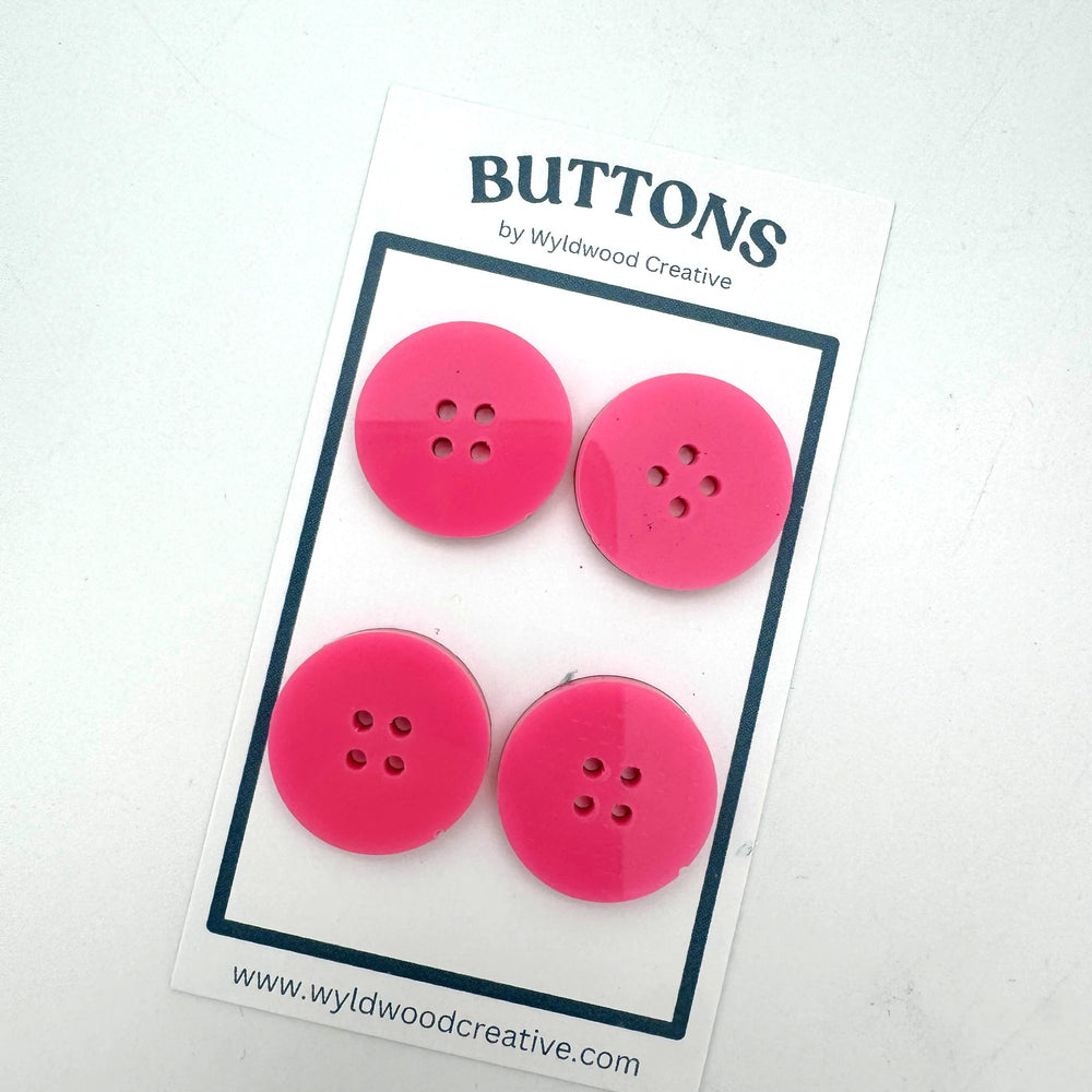 Solid Buttons - Pink