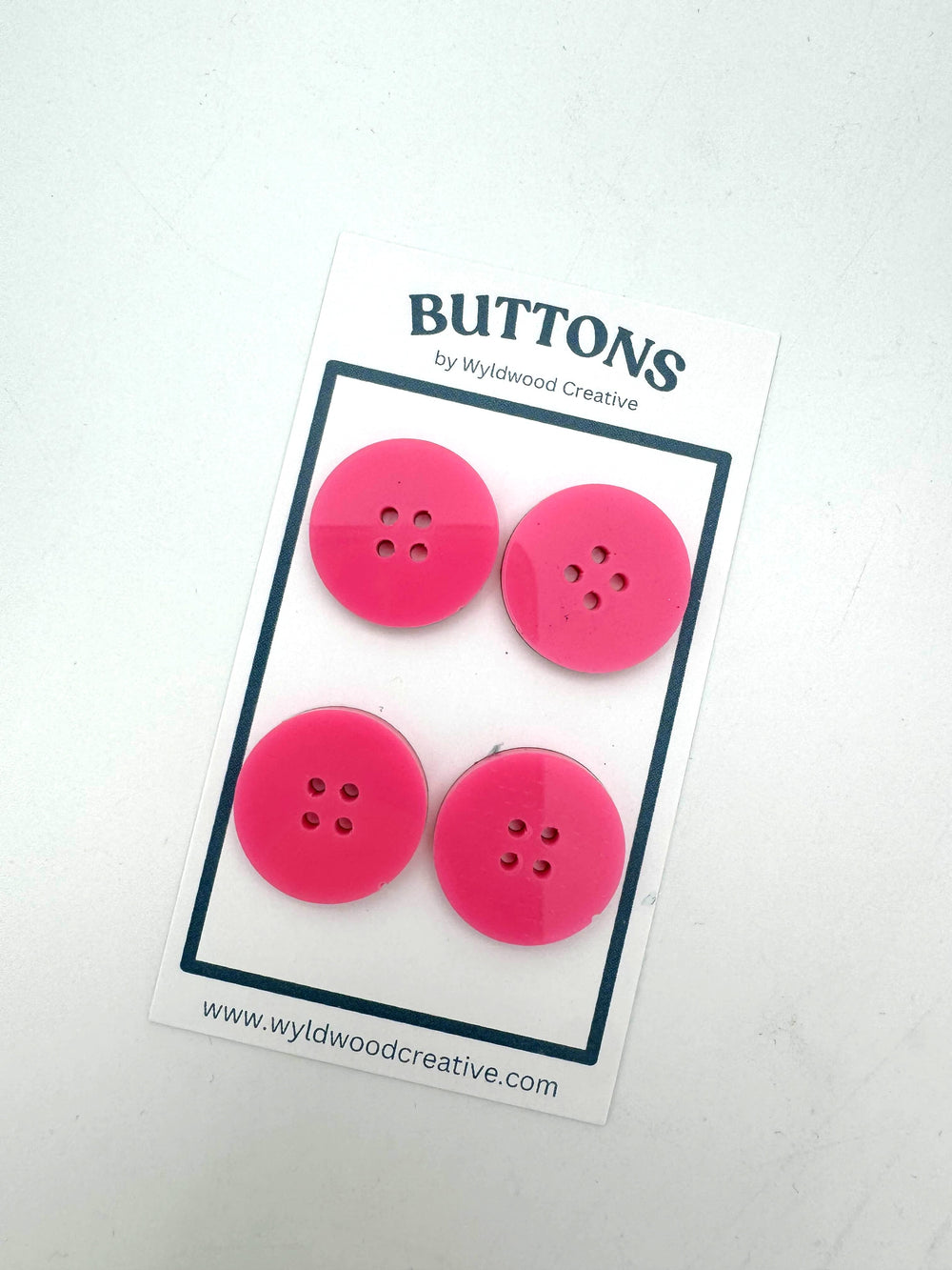 Solid Buttons - Pink