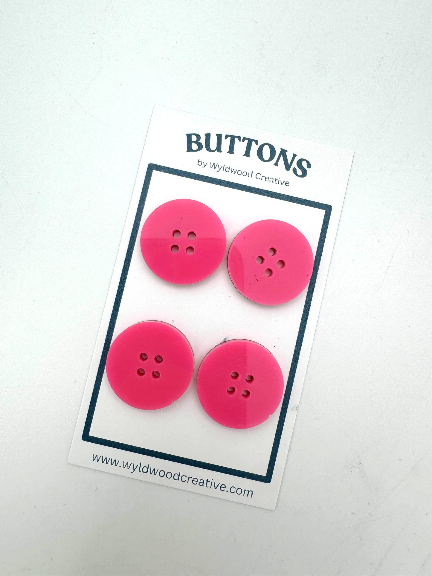 Solid Buttons - Pink