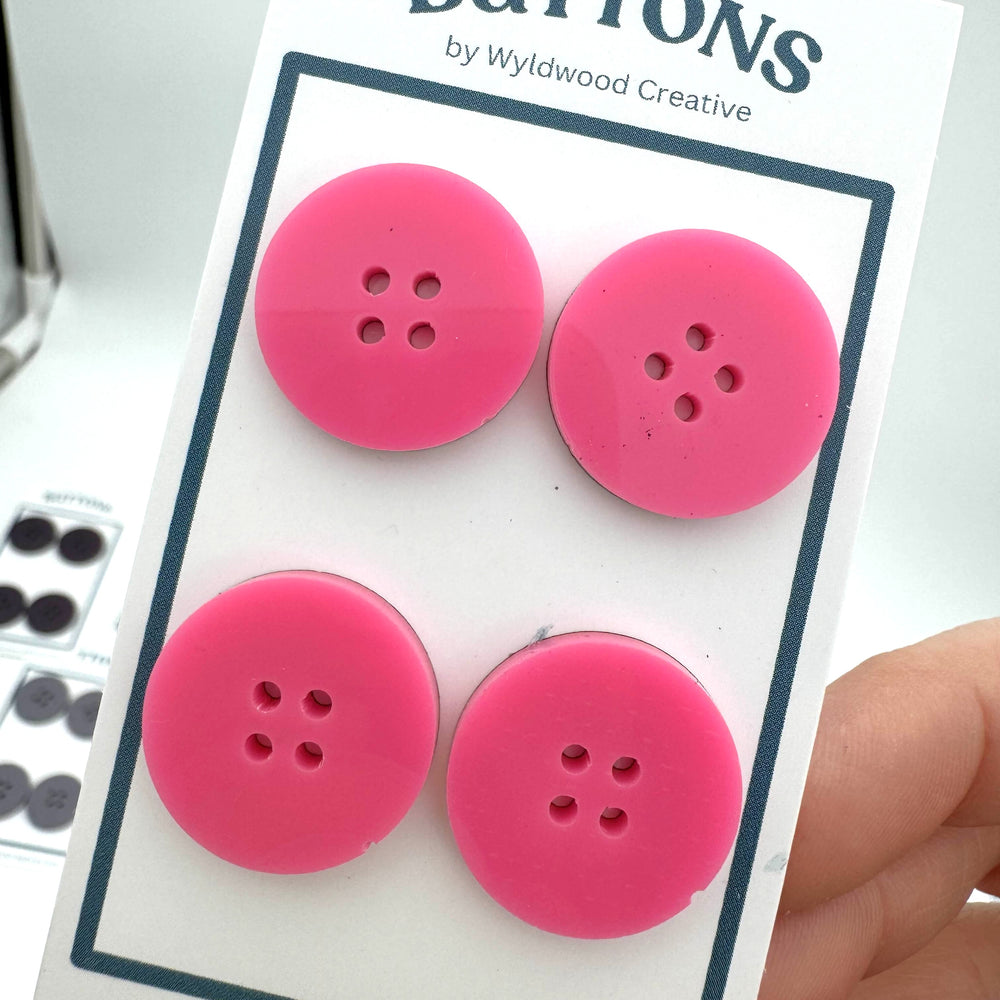Solid Buttons - Pink