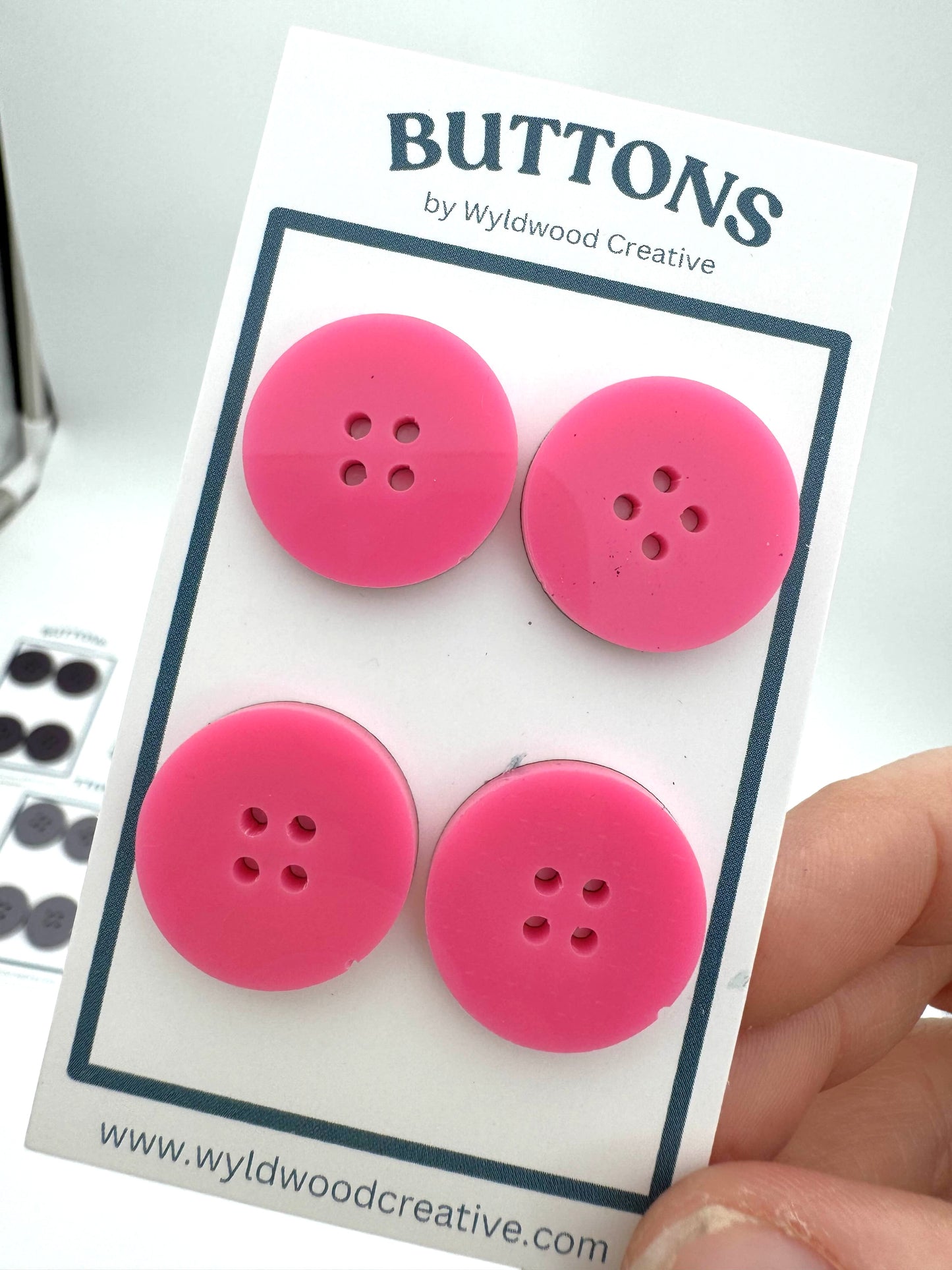 Solid Buttons - Pink