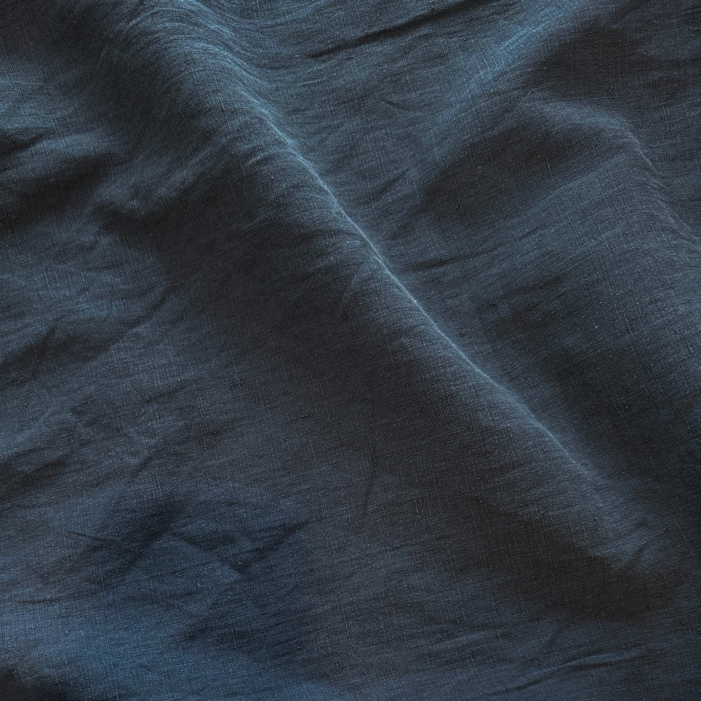 ReStash: Navy Linen Blend Sold by the 1/2 yd